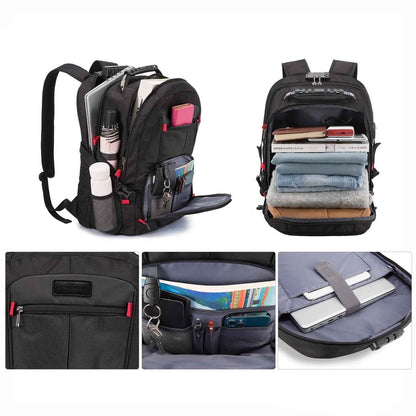 Sahara Anti-Theft Travel Laptop Backpack | USB Charging | Fits up to 17.3" | 4 Colors
