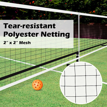 22 FT Portable Pickleball Net Set | 25mm Steel Frame | Fiberglass Post | 600D Oxford Bag | Indoor & Outdoor
