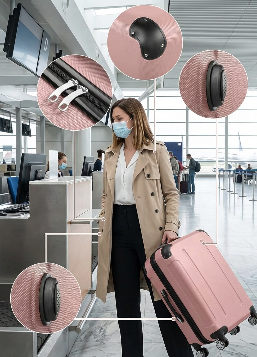3-Piece Hard Shell Luggage Set | 20"/24"/28" | 360° Spinner Wheels | TSA Lock | 9 Colors - Niksstuff