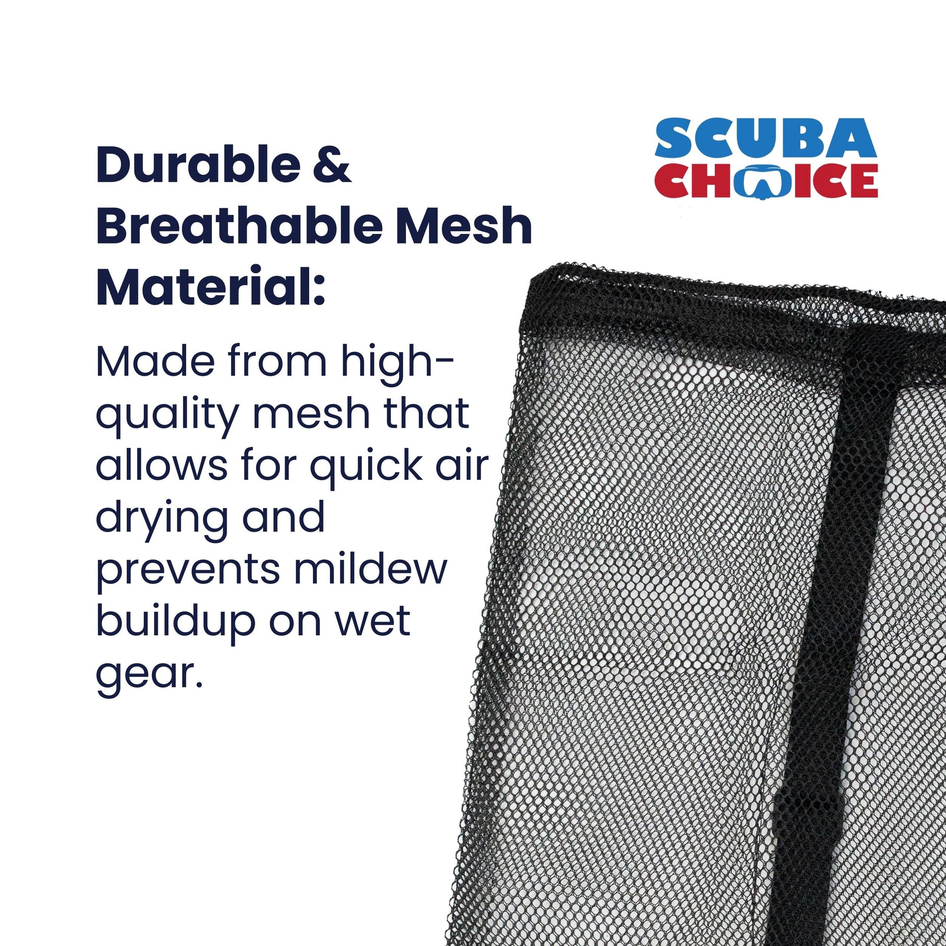 Drawstring Mesh Bag with Shoulder Strap 25" x 13" by Scuba Choice - Niksstuff