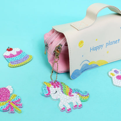 Unicorn Diamond Art Keychain Kit | Set of 15 Charms for Kids & Teens - Niksstuff