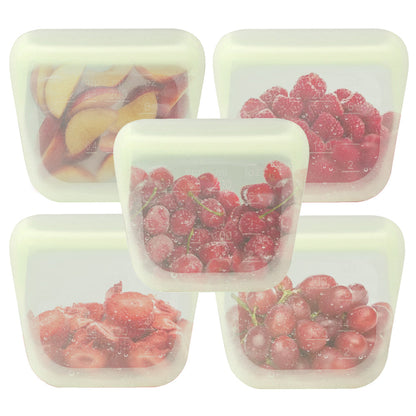 purifyou Reusable Silicone Food Storage Bags - Set of 5