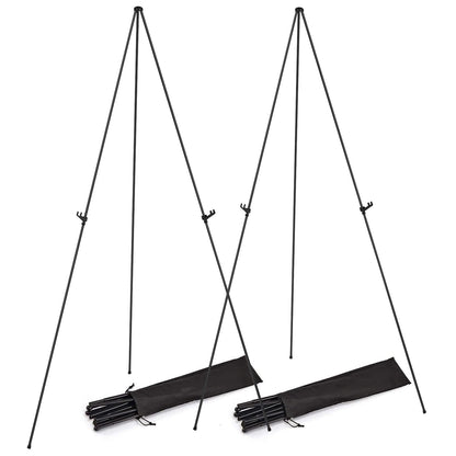 2-Pack 61" Collapsible A-Frame Easel Stands with Carry Bags