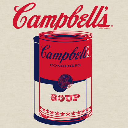Campbell's Soup T-Shirt | Split-Layer Soup Can Graphic | Oatmeal Heather | Poly-Cotton