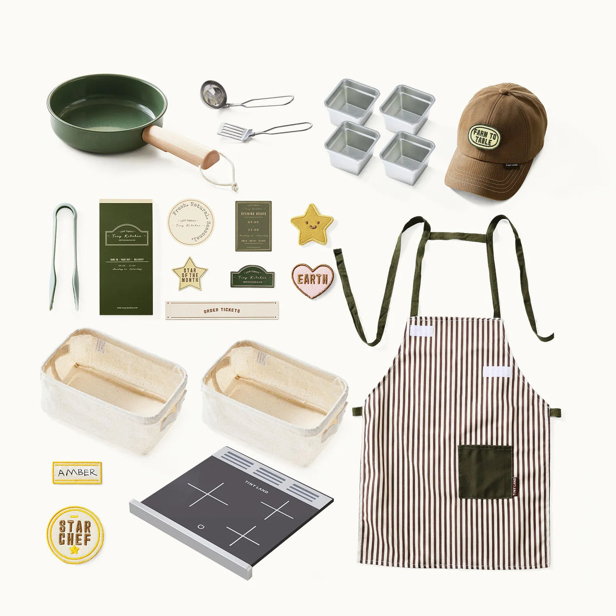 Tiny Land BistroSwitch 2-in-1 Play Kitchen & Bistro with 23 Accessories