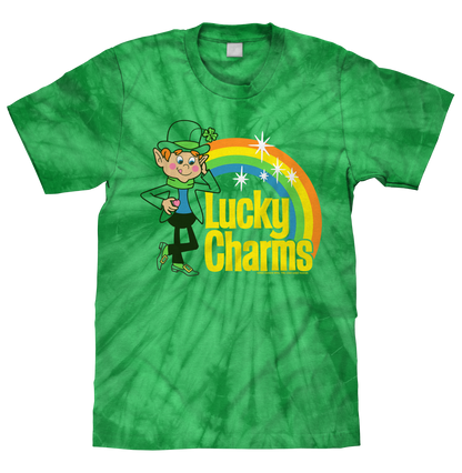 Lucky Charms Lucky the Leprechaun T-Shirt – Kelly Green Tie Dye