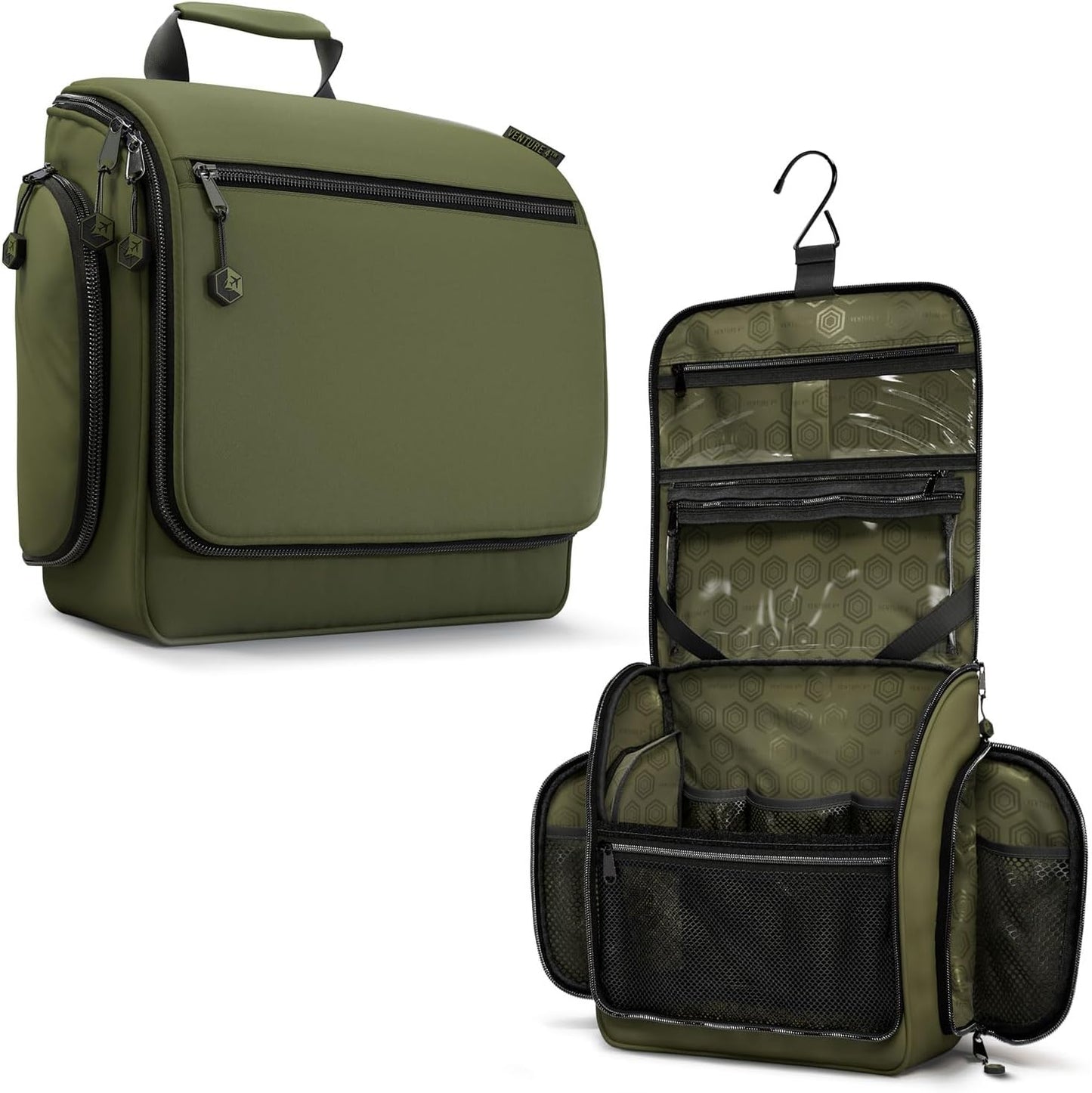 VENTURE 4TH Hanging Travel Toiletry Bag | TSA Compliant | 18 Colors & Designs - Niksstuff