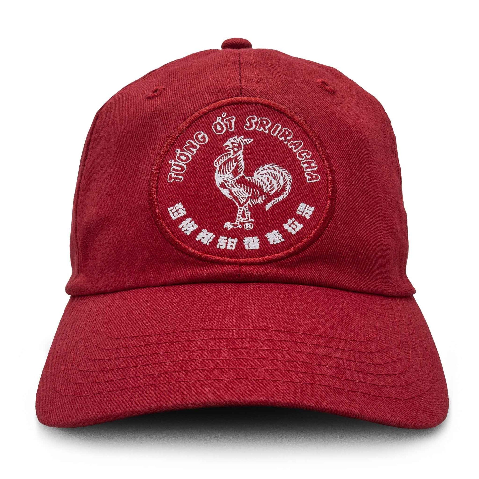 Sriracha Rooster Logo Embroidered Baseball Cap | Red