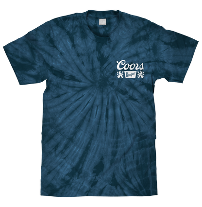 Coors Banquet Double-Sided Graphic T-Shirt – Navy Spider Tie Dye