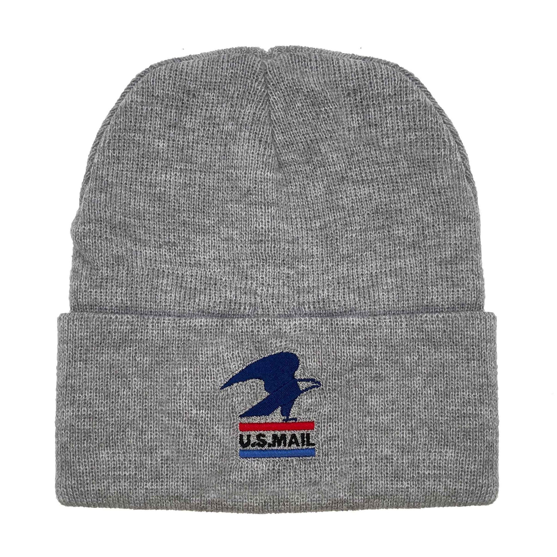 USPS Standing Eagle U.S. Mail Embroidered Cuffed Beanie | Gray