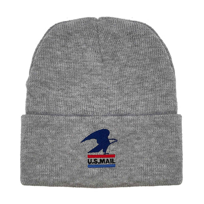 USPS Standing Eagle U.S. Mail Embroidered Cuffed Beanie | Gray