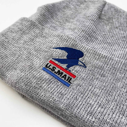 USPS Standing Eagle U.S. Mail Embroidered Cuffed Beanie | Gray