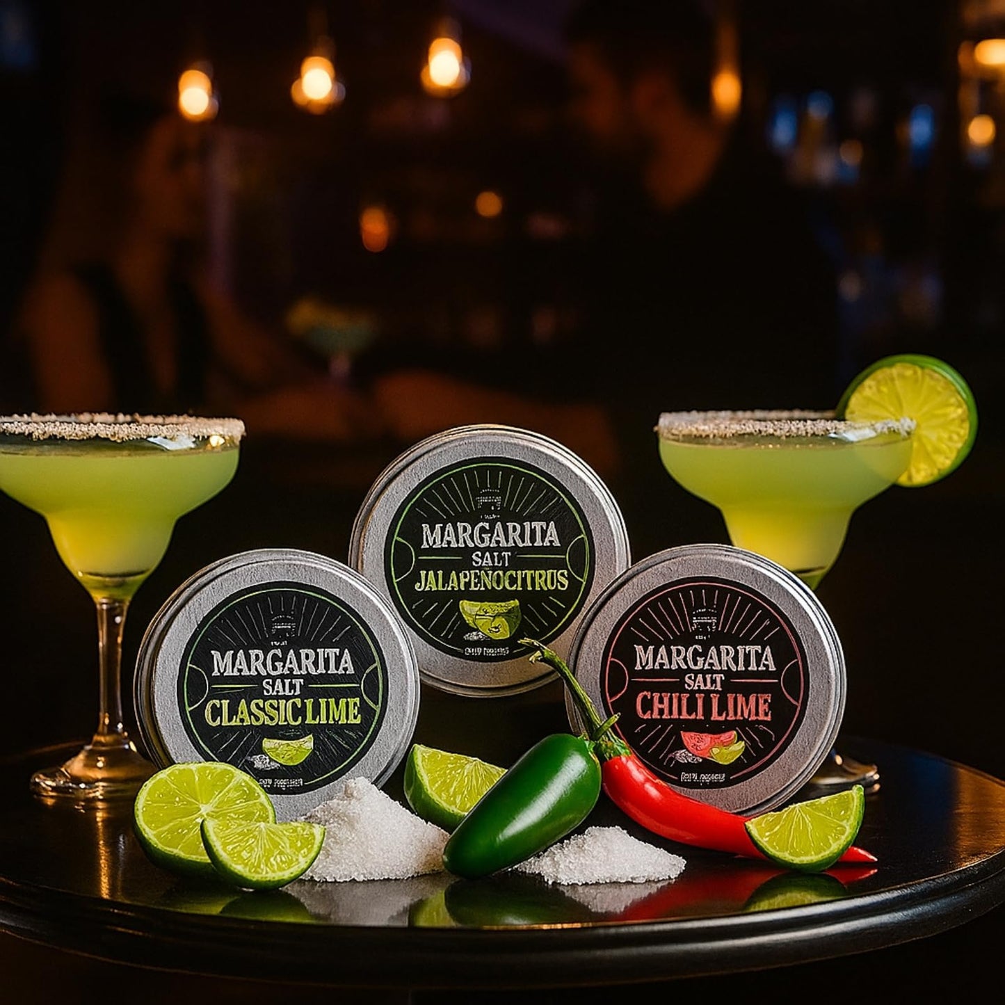 Kiri & Sons Margarita Salt Rimmer 3-Pack – Classic Lime, Chili Lime & Jalapeño Citrus | Gift Set