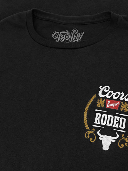 Coors Banquet Rodeo Bull Double-Sided Long Sleeve T-Shirt | Black