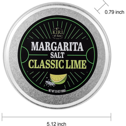Kiri & Sons Margarita Salt Rimmer 3-Pack – Classic Lime, Chili Lime & Jalapeño Citrus | Gift Set