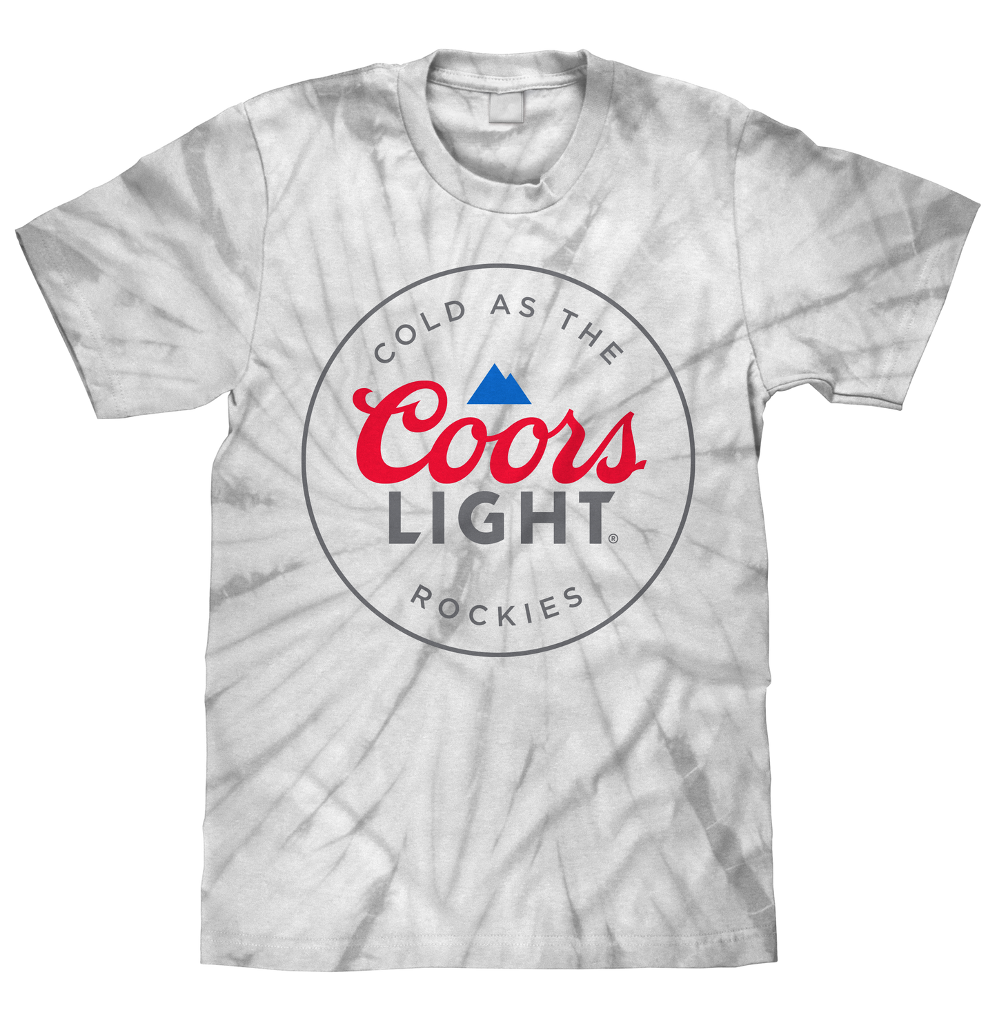 Coors Light 'Cold As The Rockies' T-Shirt – Silver Spider Tie Dye