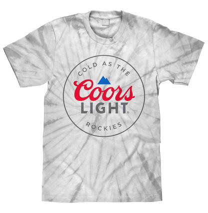 Coors Light 'Cold As The Rockies' T-Shirt – Silver Spider Tie Dye