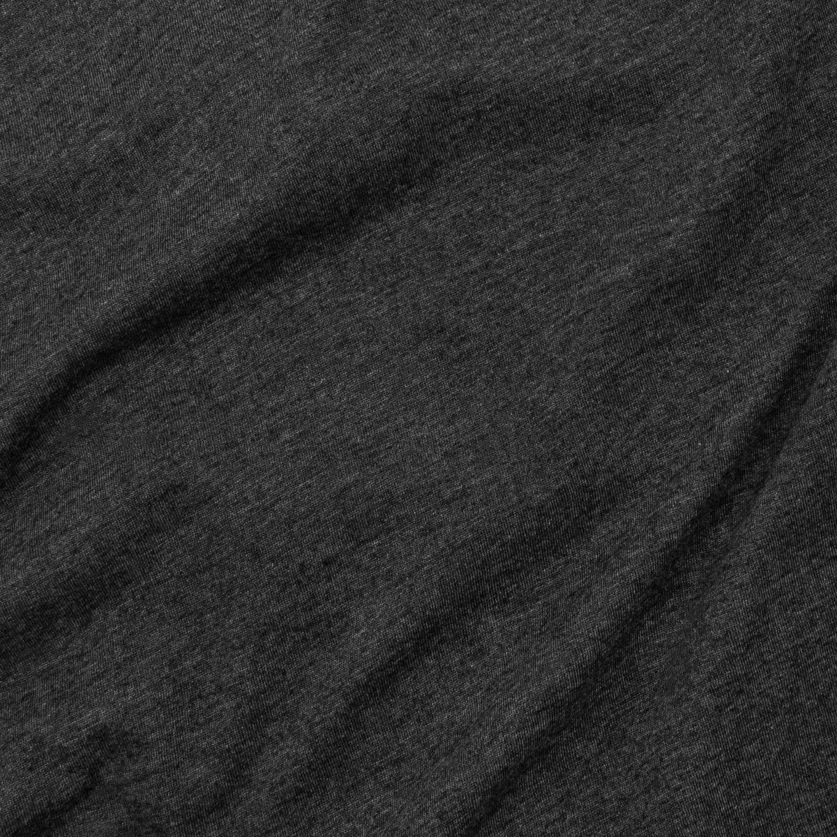 Charcoal heather T-shirt fabric texture close-up