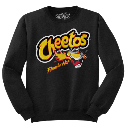 Cheetos Flamin' Hot Chester Cheetah Crewneck Sweatshirt – Black