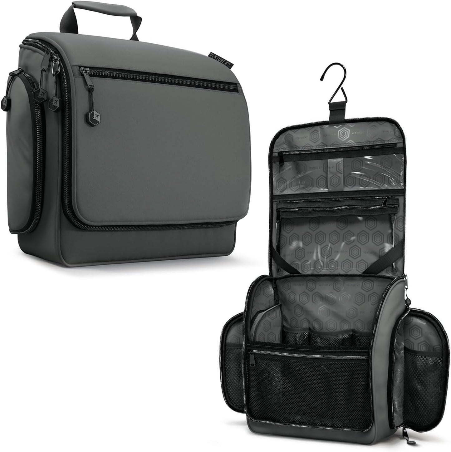 VENTURE 4TH Hanging Travel Toiletry Bag | TSA Compliant | 18 Colors & Designs - Niksstuff