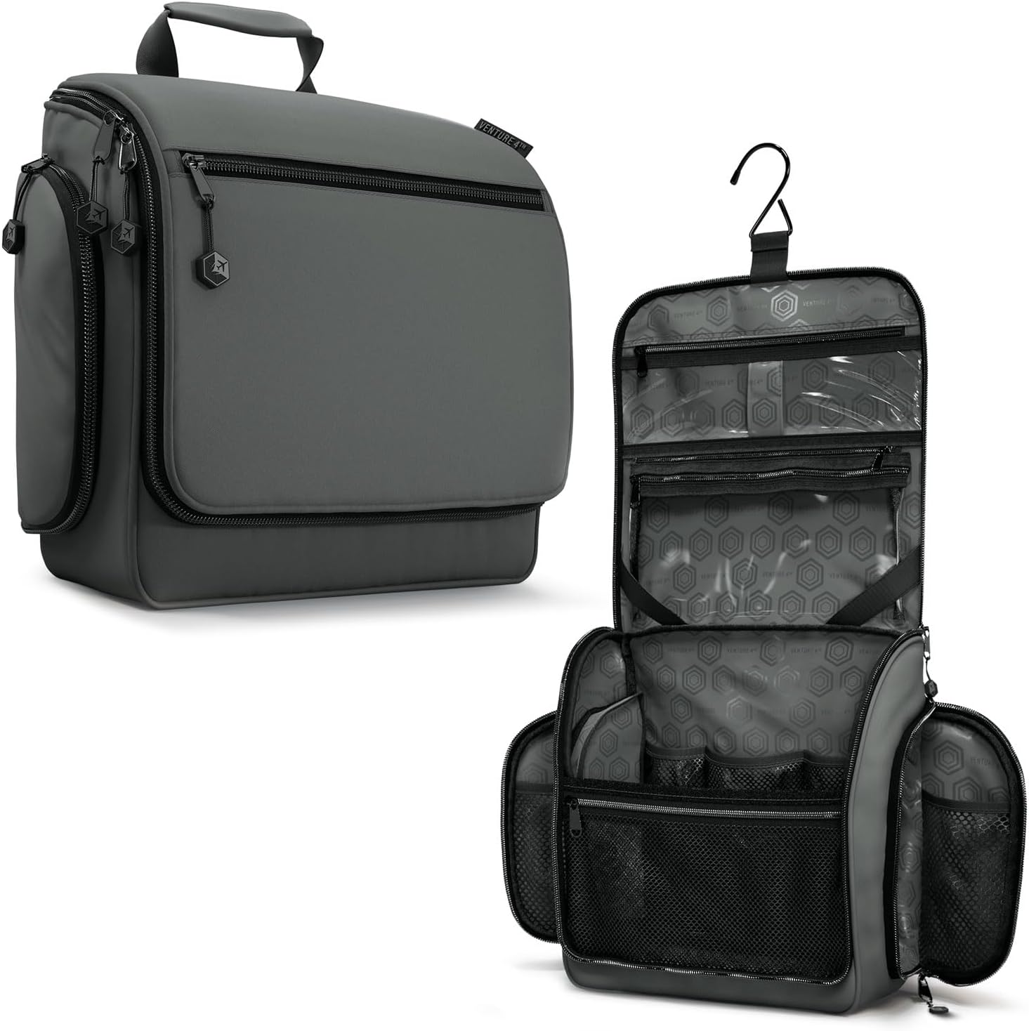 VENTURE 4TH Hanging Travel Toiletry Bag | TSA Compliant | 18 Colors & Designs - Niksstuff