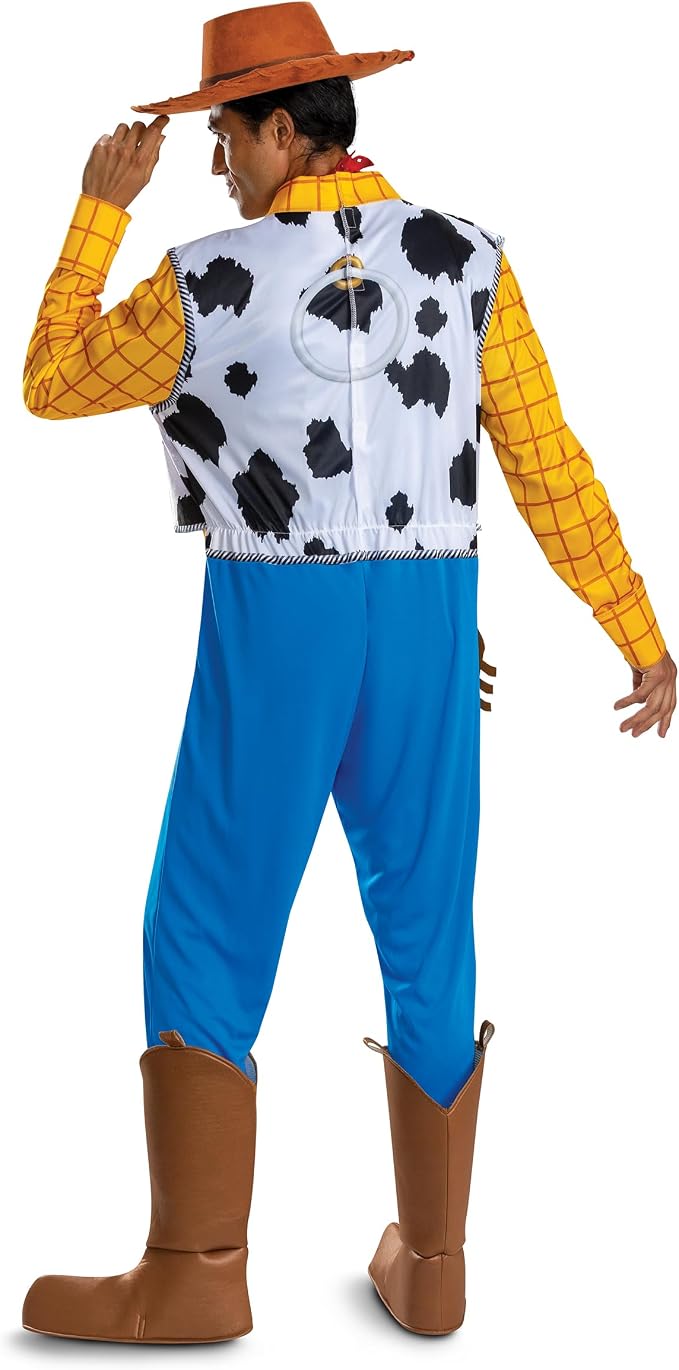 Toy Story Woody Adult Costume - Includes Jumpsuit, Hat, and Badge