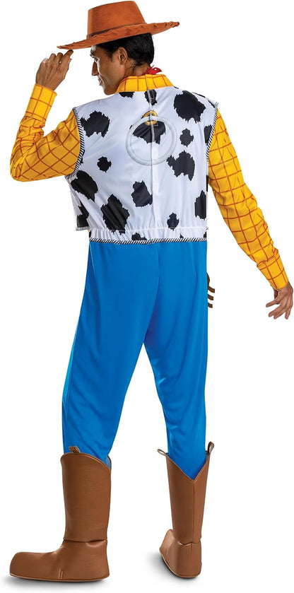 Toy Story Woody Adult Costume - Includes Jumpsuit, Hat, and Badge