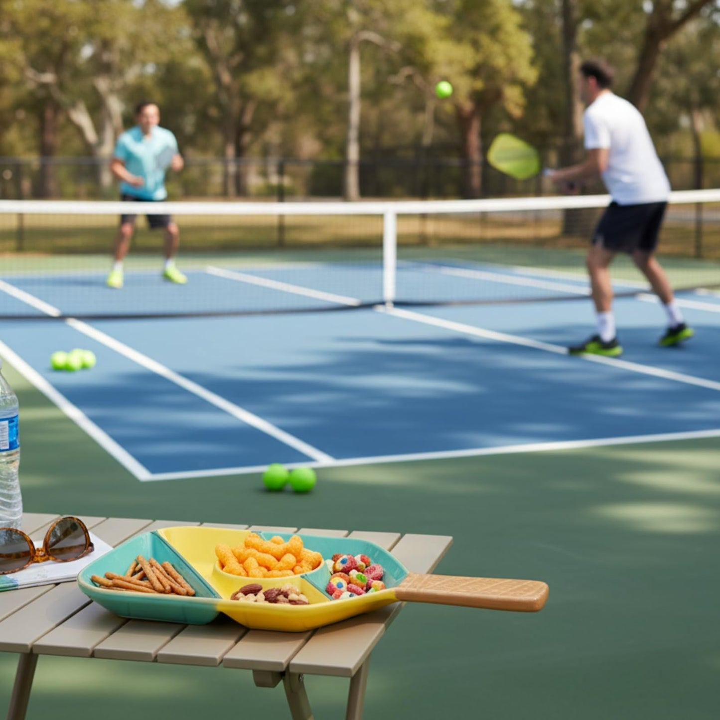 Khen Ceramic Pickleball Paddle Dish – Serving Tray for Dips, Snacks & Condiments | Gift Idea