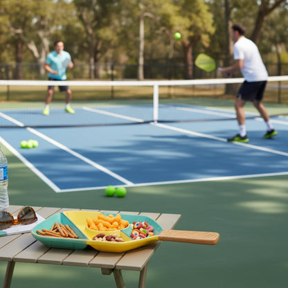 Khen Ceramic Pickleball Paddle Dish – Serving Tray for Dips, Snacks & Condiments | Gift Idea