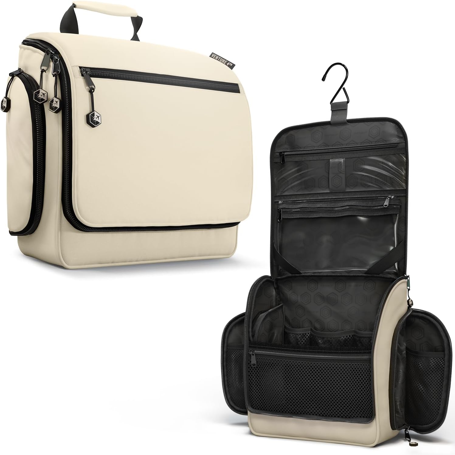 VENTURE 4TH Hanging Travel Toiletry Bag | TSA Compliant | 18 Colors & Designs - Niksstuff