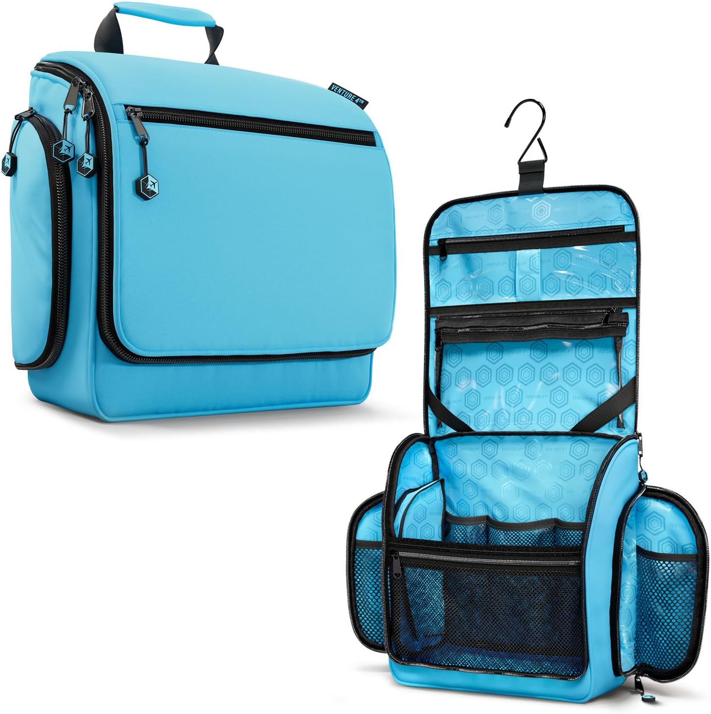 VENTURE 4TH Hanging Travel Toiletry Bag | TSA Compliant | 18 Colors & Designs - Niksstuff
