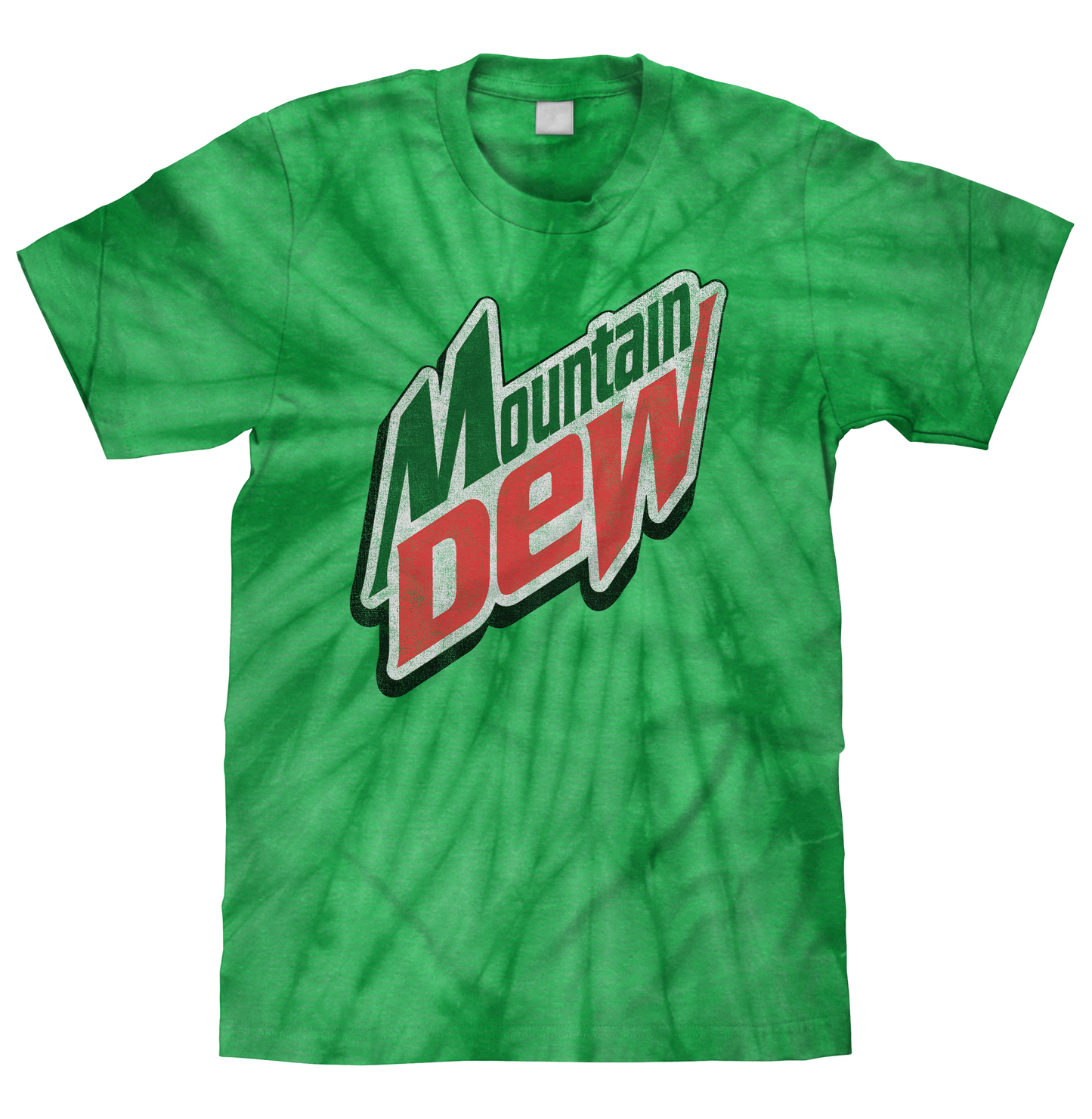 Mountain Dew Retro Logo T-Shirt – Kelly Green Spider Tie Dye