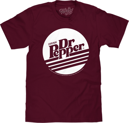 Dr Pepper T-Shirt | "Drink Dr Pepper" 80s Retro Logo | 100% Cotton | Burgundy