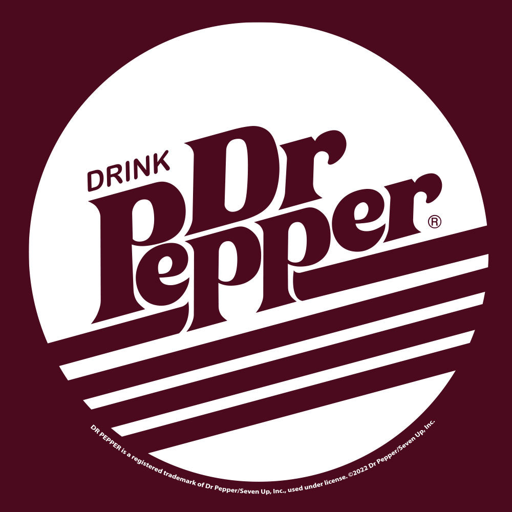 Dr Pepper T-Shirt | "Drink Dr Pepper" 80s Retro Logo | 100% Cotton | Burgundy
