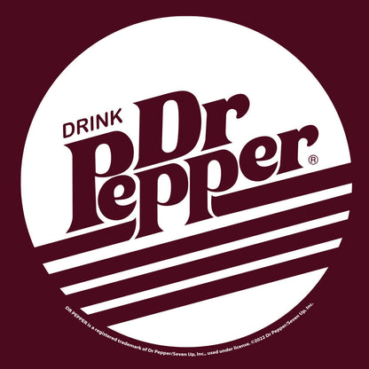 Dr Pepper T-Shirt | "Drink Dr Pepper" 80s Retro Logo | 100% Cotton | Burgundy
