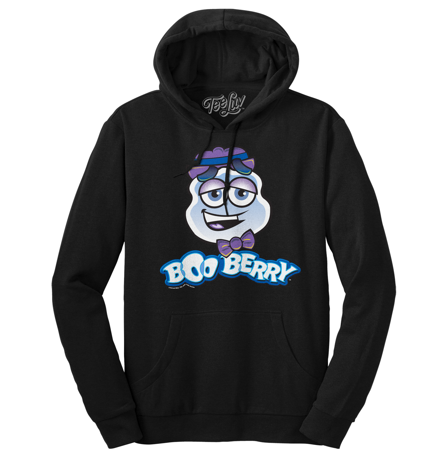 Boo Berry Monster Cereal Mascot Pullover Hoodie – Black