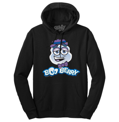 Boo Berry Monster Cereal Mascot Pullover Hoodie – Black