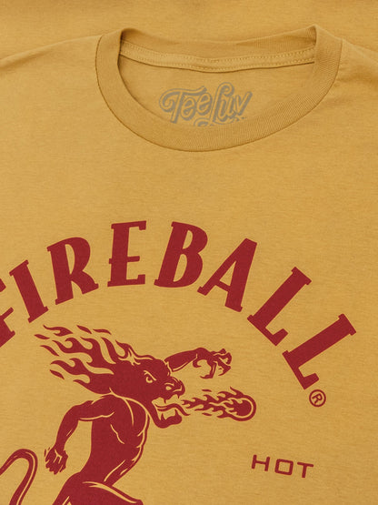 Fireball Whisky Dragon Logo T-Shirt – Mustard Yellow