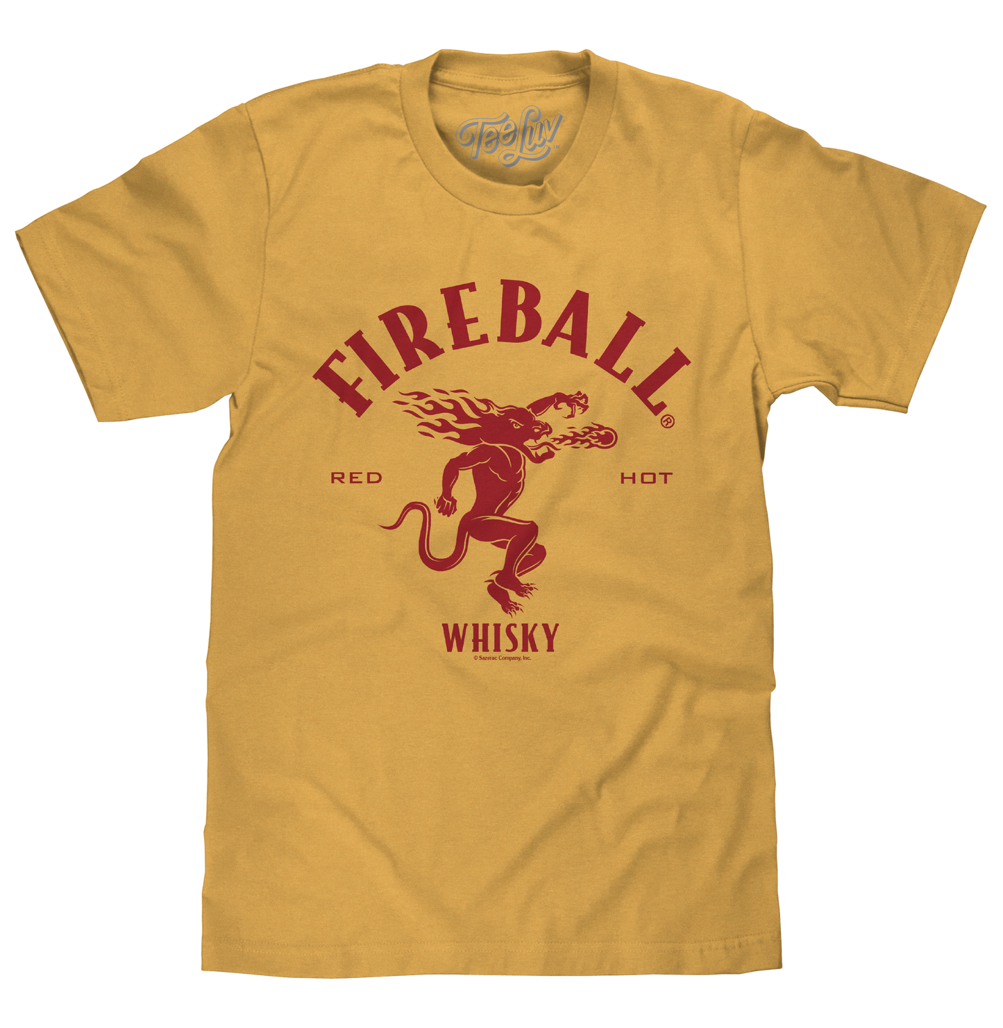 Fireball Whisky Dragon Logo T-Shirt – Mustard Yellow
