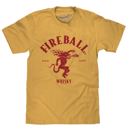 Fireball Whisky Dragon Logo T-Shirt – Mustard Yellow