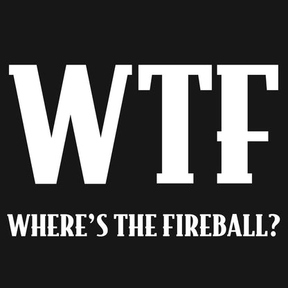 Fireball Whisky "WTF" T-Shirt | Dragon Mascot Front & Back | Black