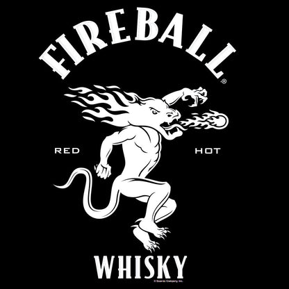Fireball Whisky "WTF" T-Shirt | Dragon Mascot Front & Back | Black