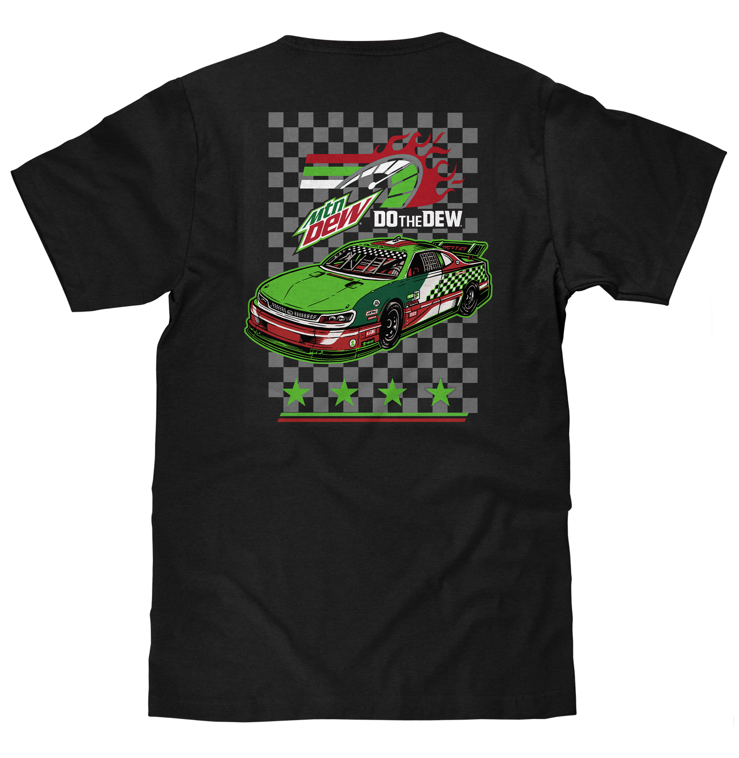 Mountain Dew 'Do The Dew' Racing Double-Sided T-Shirt – Black