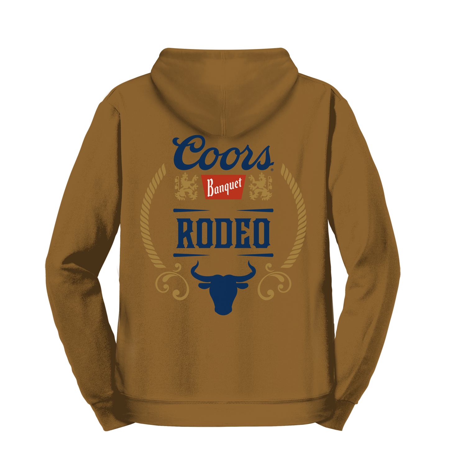 Coors Banquet Rodeo Bull Pullover Hoodie – Brown