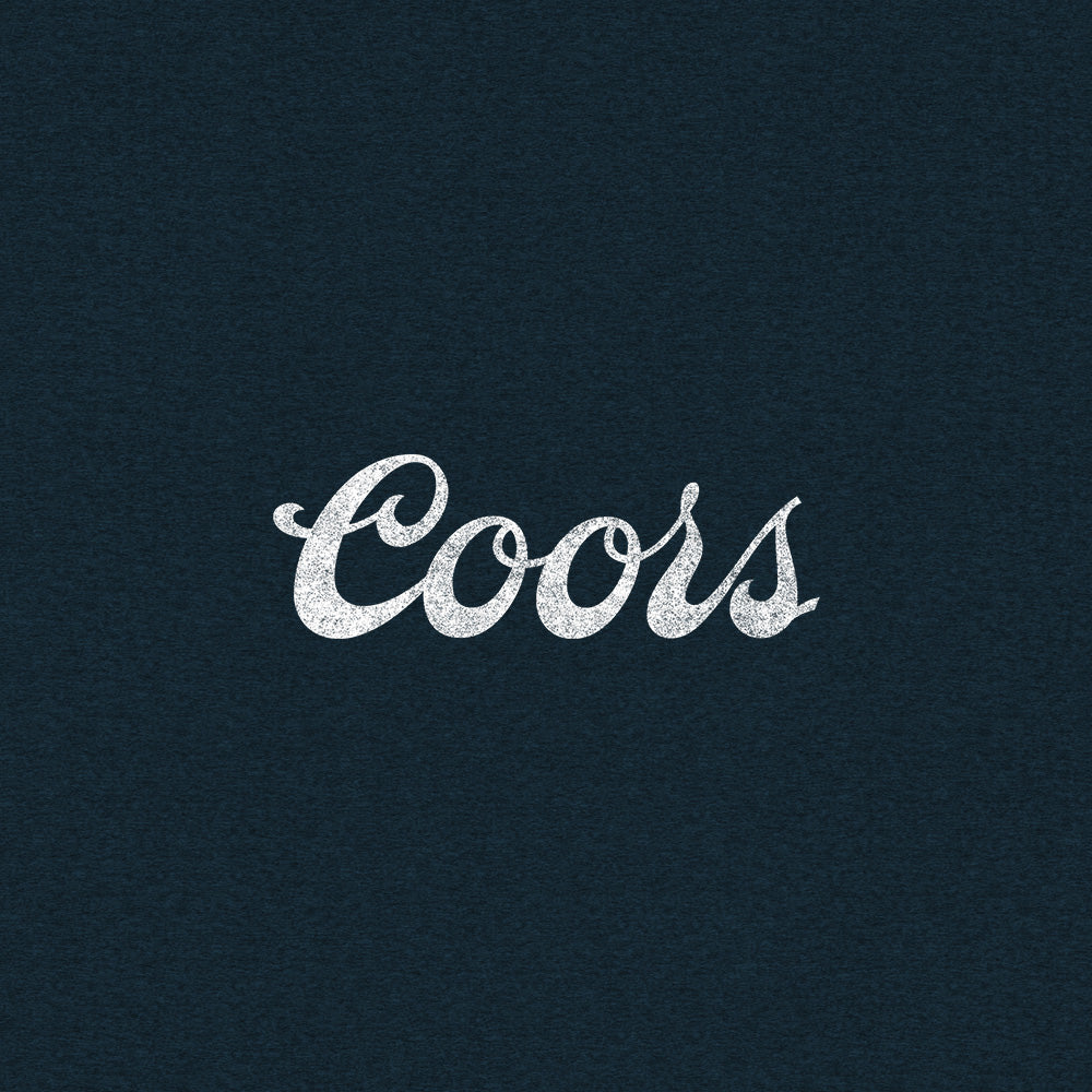Coors Genuine Bock Beer T-Shirt | Distressed Front & Back Print | Denim Black Heather