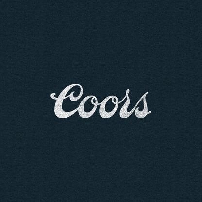 Coors Genuine Bock Beer T-Shirt | Distressed Front & Back Print | Denim Black Heather