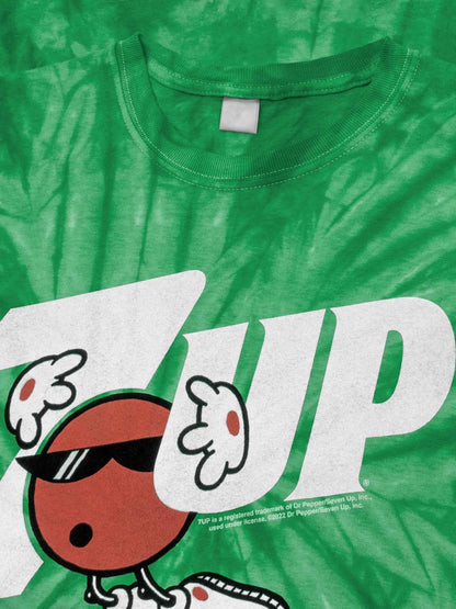 7UP Cool Spot Logo T-Shirt – Kelly Green Spider Tie Dye