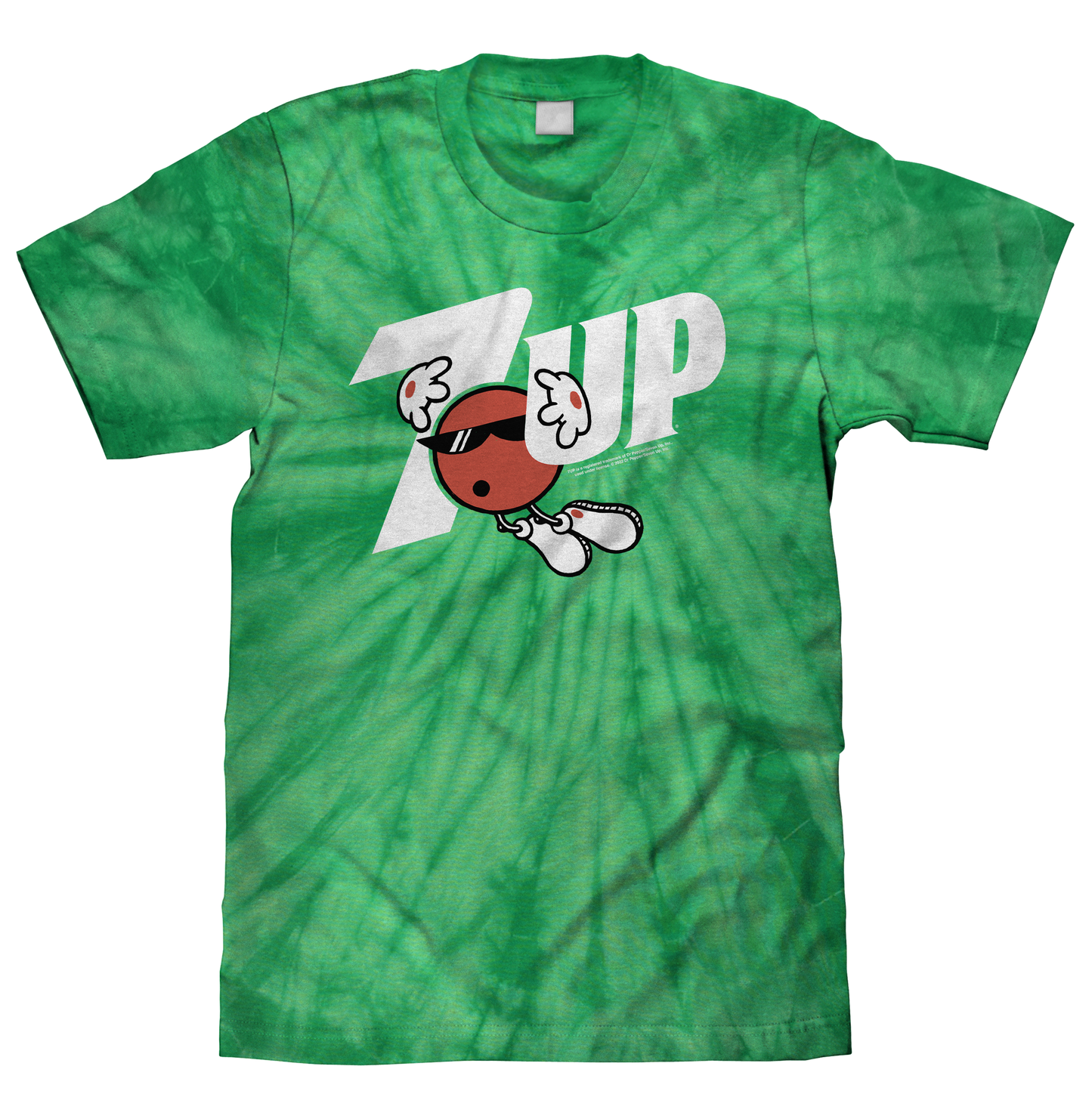 7UP Cool Spot Logo T-Shirt – Kelly Green Spider Tie Dye