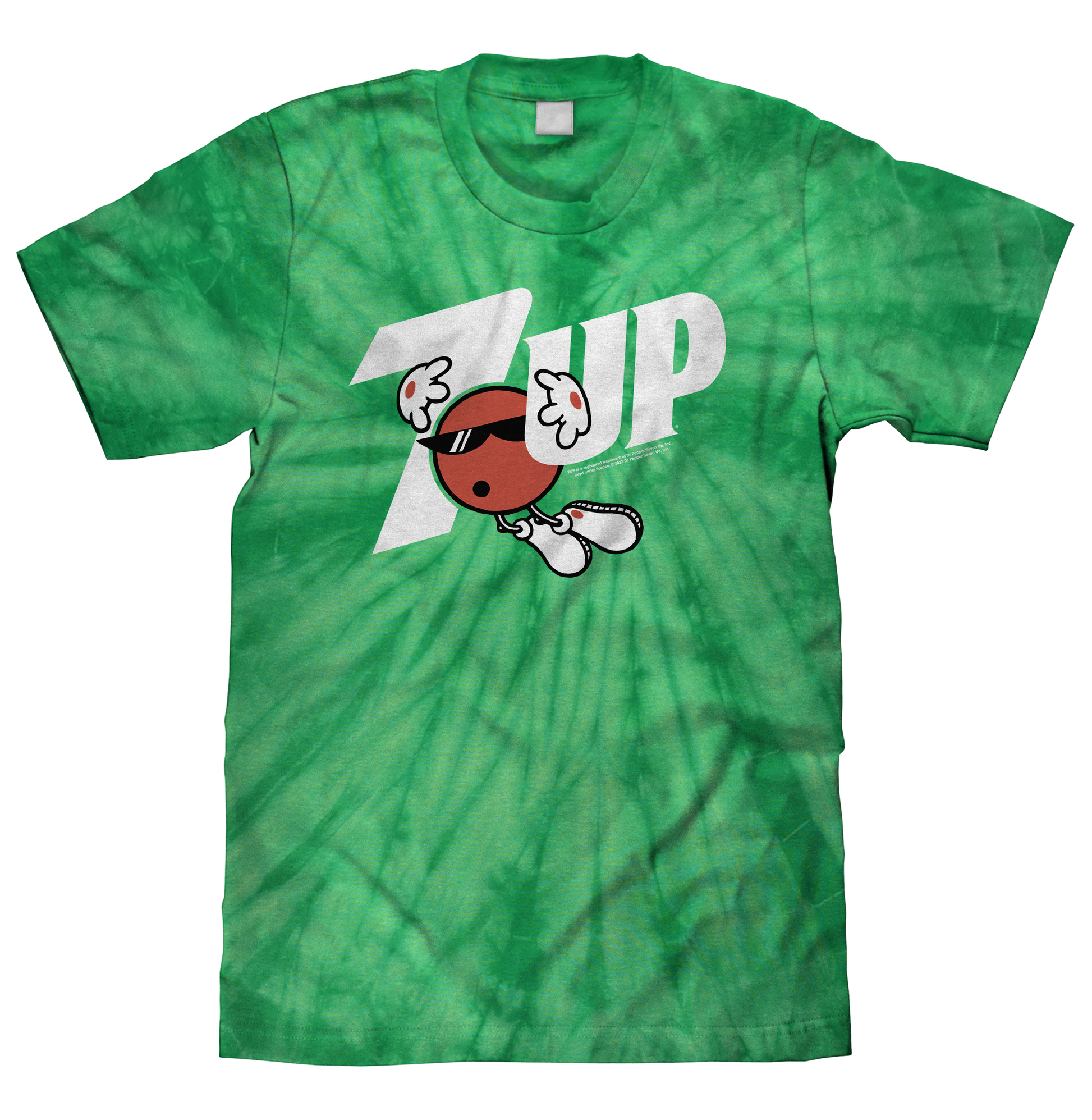 7UP Cool Spot Logo T-Shirt – Kelly Green Spider Tie Dye