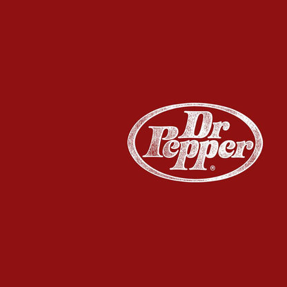 Dr Pepper oval logo print on cardinal red T-shirt
